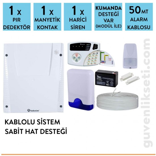 TEKNİM 1 DEDEKTORLU ALARM SİSTEMİ